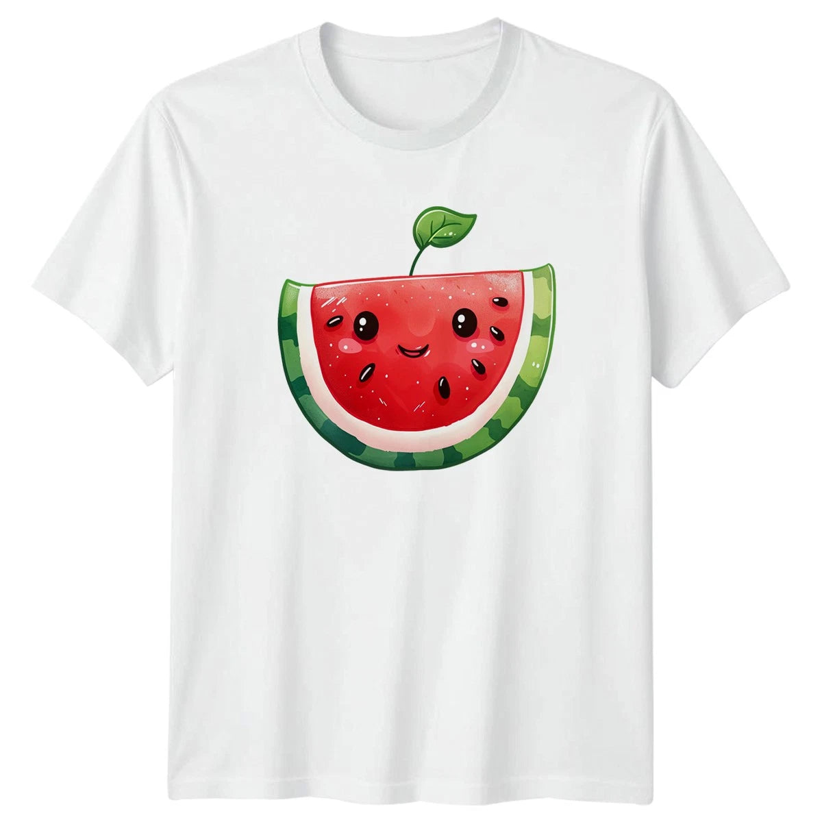 Kawaii Watermelon T-Shirt Summer Fruit Aesthetic Gift For Him And Her