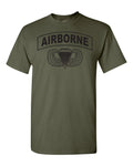 Airborne Hardcore  Paratrooper Jump Wings 82nd 101st Men's Tee Shirt 1617