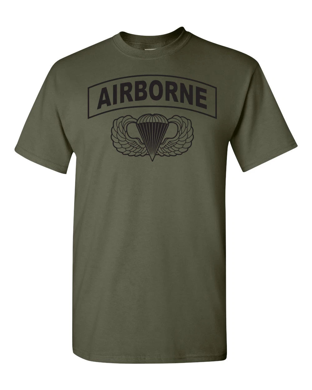 Airborne Hardcore  Paratrooper Jump Wings 82nd 101st Men's Tee Shirt 1617
