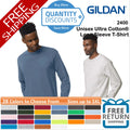 🔥 Gildan Ultra Cotton & Blends Classic Long Sleeve T-Shirt Up To 5XL 2400