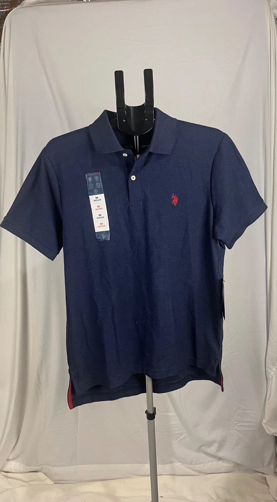 US Polo Assn. Men’s Blue Collar Top Size M Casual Polo Shirt Stylish Classic