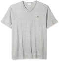 Lacoste Silver Chine Short Sleeve Pima Cotton V-Neck Jersey T-Shirt - 3/S