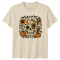 Sugar Skull Harvest T-Shirt Autumn Halloween Day Of The Dead Gift For Him Her