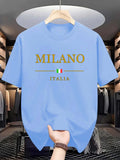 Men'S Summer 100 Cotton Fashionable Casual Loose plus Size MILANO ITALIA Pattern