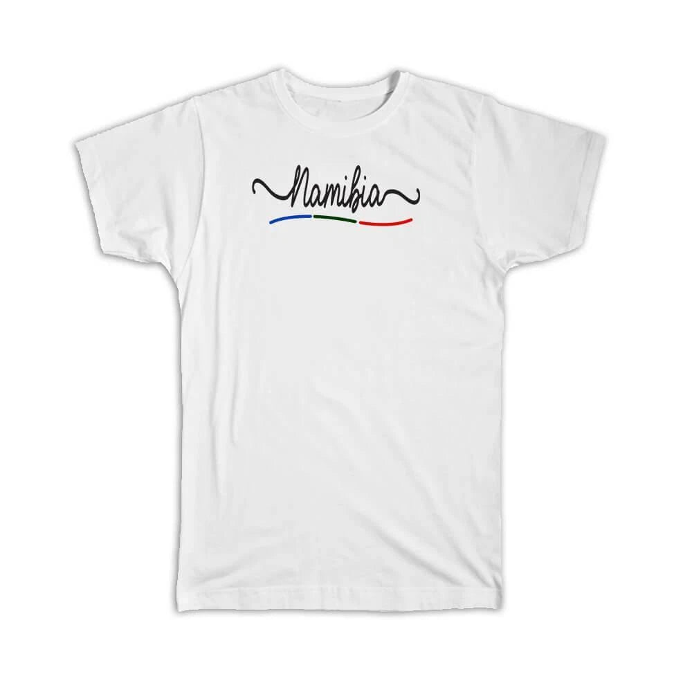 Gift T-Shirt : Namibia Flag Colors Namibian Travel Expat Country Minimalist