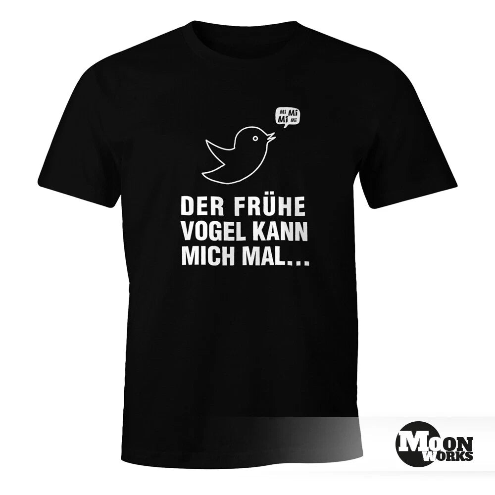 Men's T-Shirt with slogan - The early bird can take me - Fun Shirt Moonworks ®