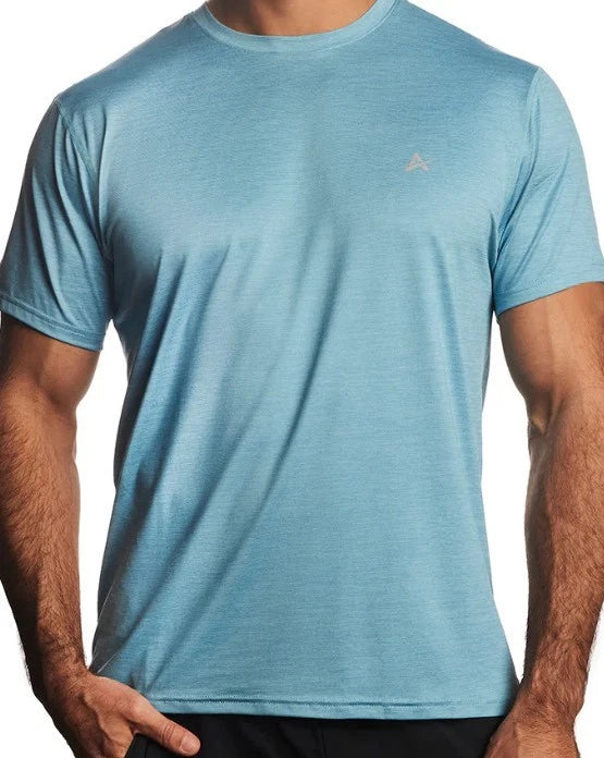 arctic cool mens crew neck t shirt short sleeve costal blue fusion