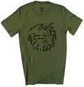 Wolf T-Shirt for Men & Women Wolf Lover Shirt Outdoor Nature Wild Military Green