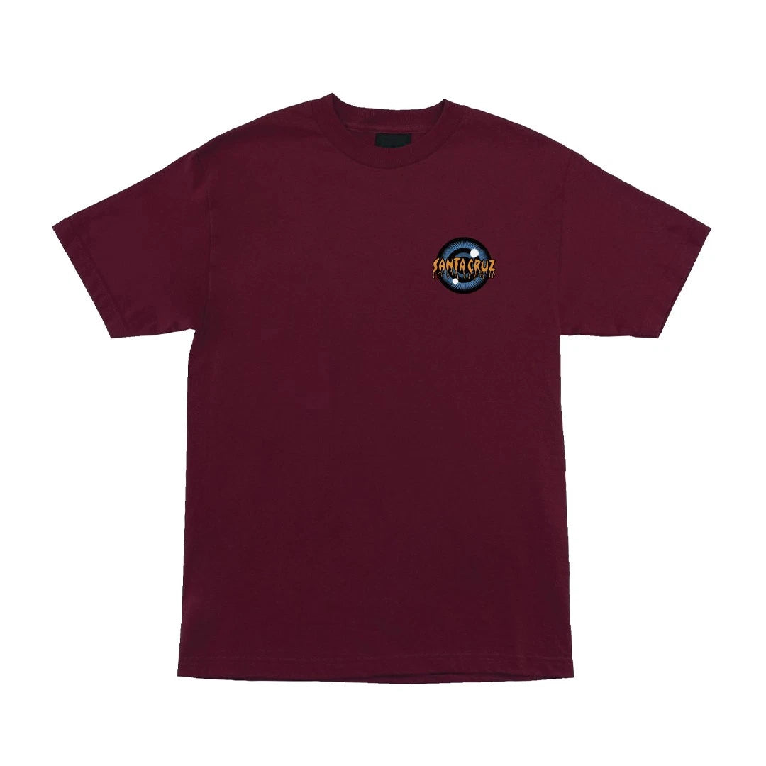 Santa Cruz Roskopp Iris Short Sleeve Heavyweight T-Shirt Maroon