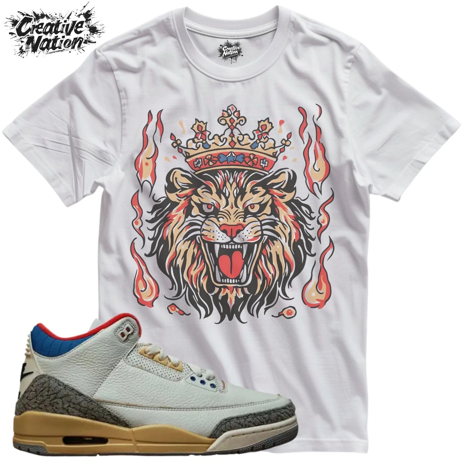 Shirt To Match 3 Seoul 2.0 Unisex Tee Sneaker Shirt Lion Shirt