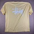 Stussy Shirt Mens XL Light Yellow Streetwear Skateboard Surf Graphic Tee
