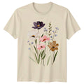Aesthetic Wildflower Watercolor Art Botanical Womens T-Shirt Botanical Floral