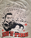 Classic Country Rockabilly Johnny Cash T Shirt Adult Medium Tan