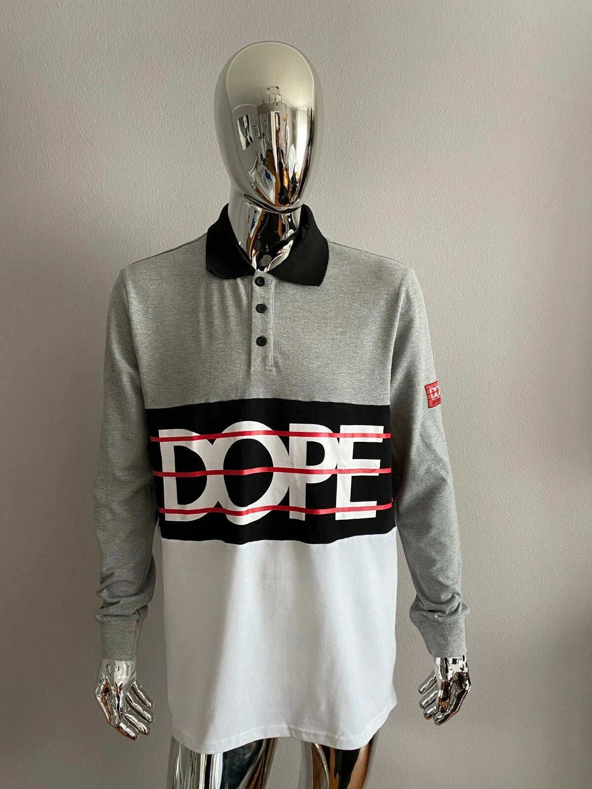 DOPE Logo Men Graphic Multicolor Long Sleeve Shirt Size S