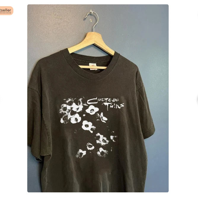 Vintage Cocteau Twins Aesthetic Flower Inpsired Tee, Cocteau Twins Aesthetic Flo