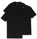 Stafford 3-Pack Men's 100% Cotton Heavy Weight Crew-Neck T-Shirt Black