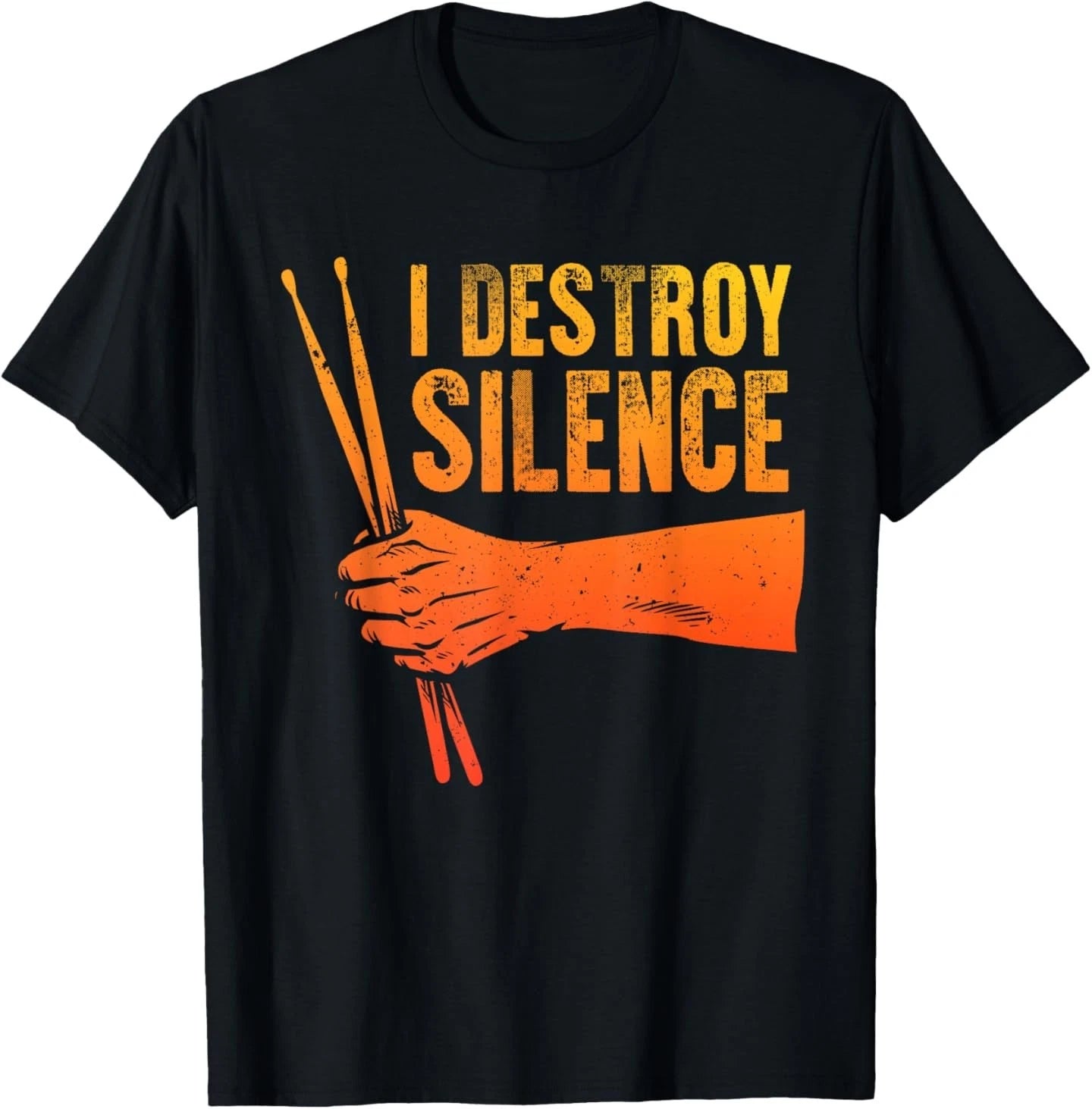 Funny Drumming Art for Men Women Drumline Drum Set Drummer T-Shirt