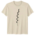 Minimalist Botanical Vine Leaf Design T-Shirt Vine Art Nature