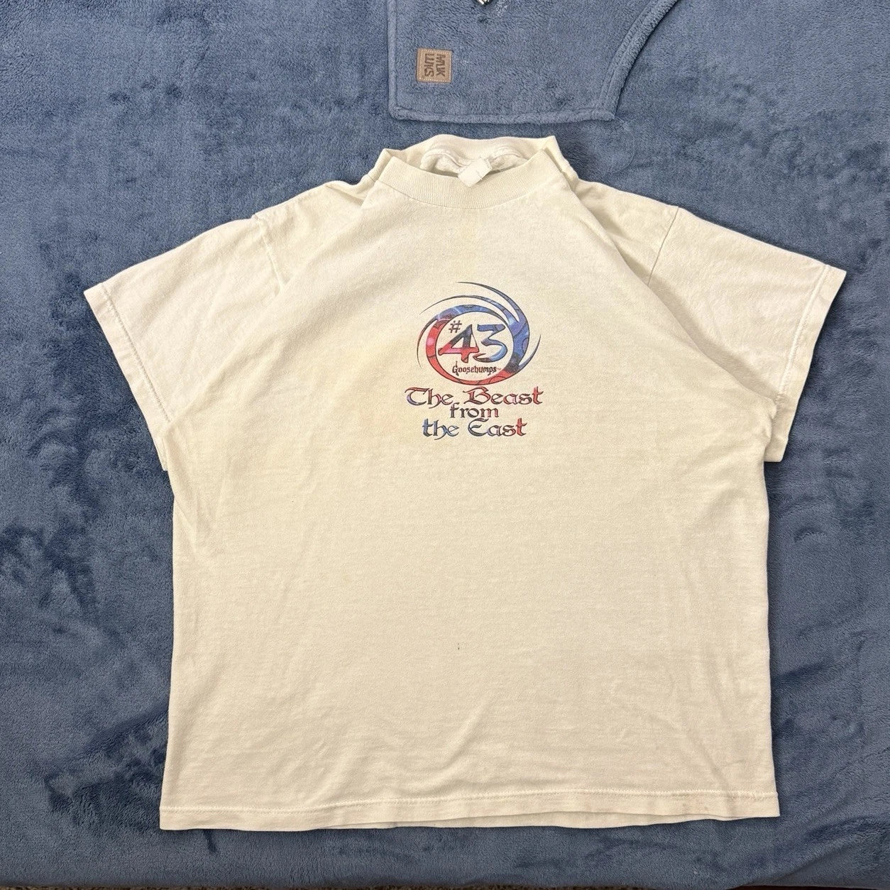 Vintage 90s Goosebumps The Beast From The East T-Shirt Mens Medium White Graphic