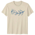 Sun Moon Nature Leaf Design T-Shirt Minimalist Boho Nature Celestial Birthday