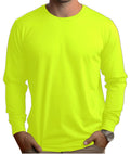 DRI-FIT Long Sleeve T-Shirts, UPF 50+ Sun Protection Shirt Safety Green