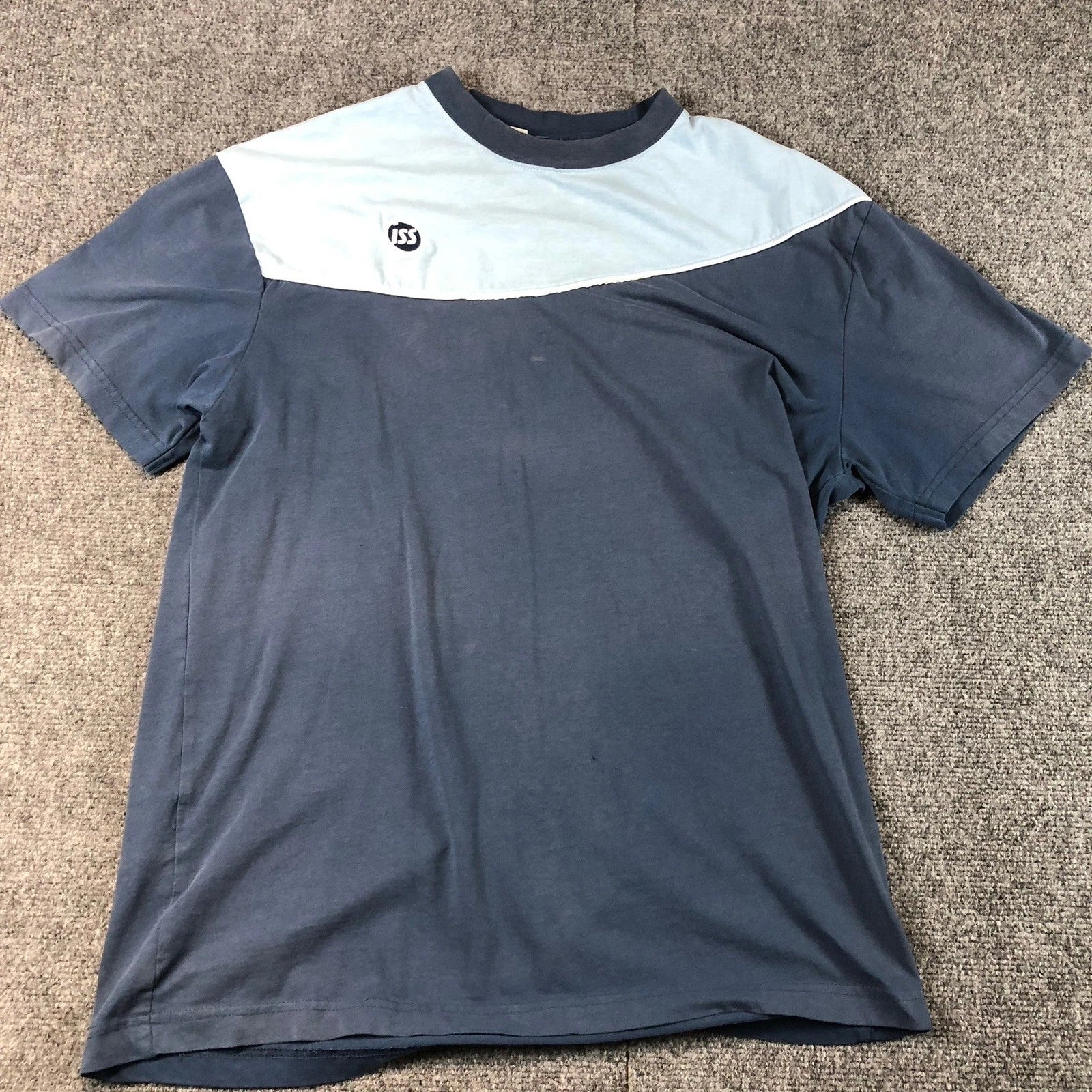 ISS by Simon Jersey Color Block T Shirt Short Sleeve Casual Top