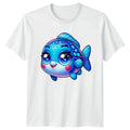 Cute Blue Spotted Fish Animal Tee Mens Womens Graphic Unisex T Shirt