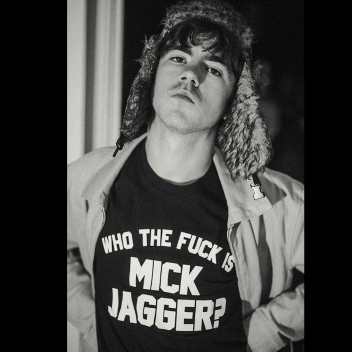 Who the f is Mick Jagger T-Shirt, As worn by Keith Richards circa 1975 Unisex