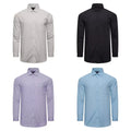 Mens Regular Long Sleeved Formal Office Party Cotton Shirt Size M - XXL
