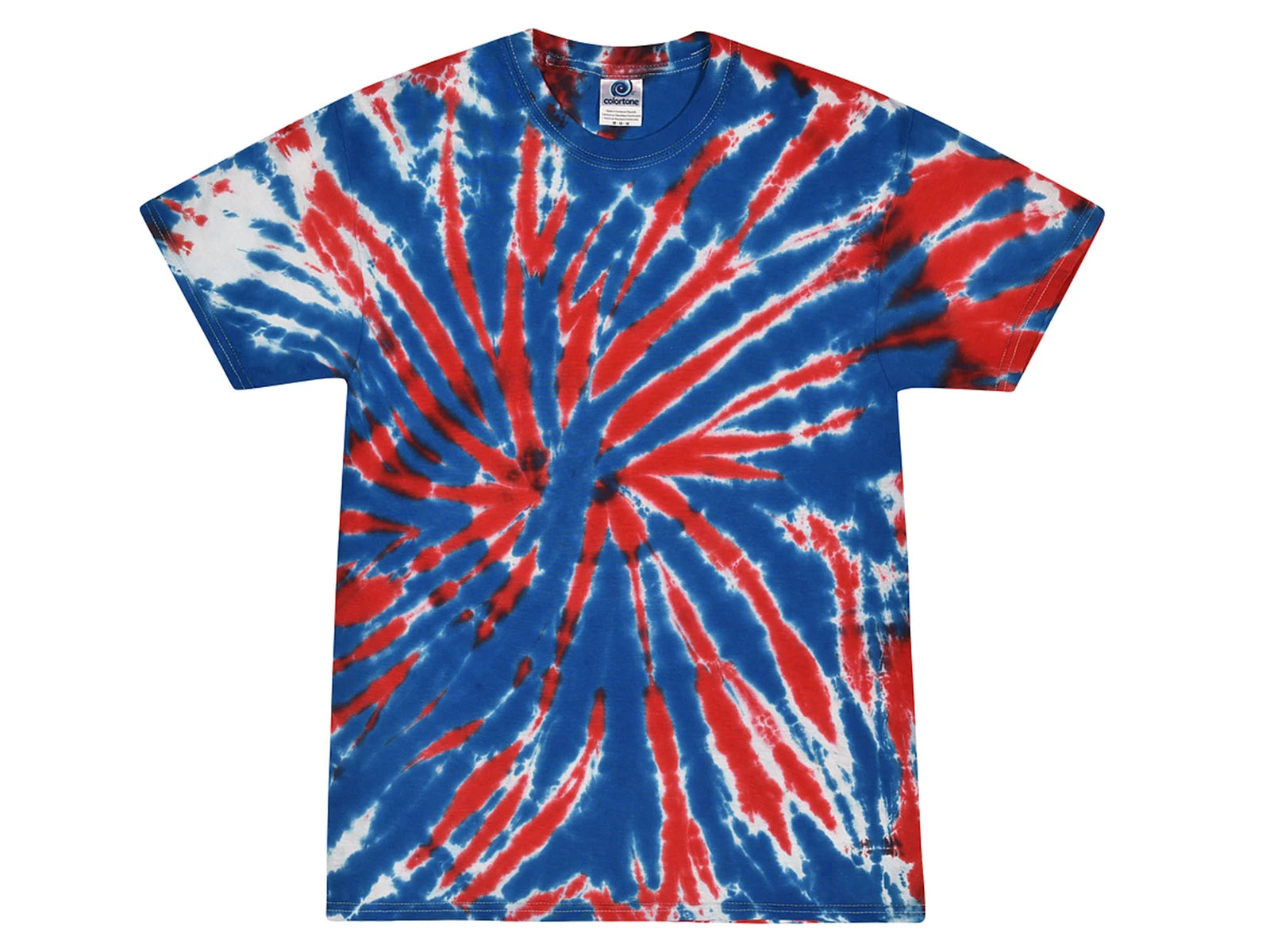 Blue Red Tie Dye T-Shirts Adult & Kids S M L XL 2XL 3XL Cotton Colortone