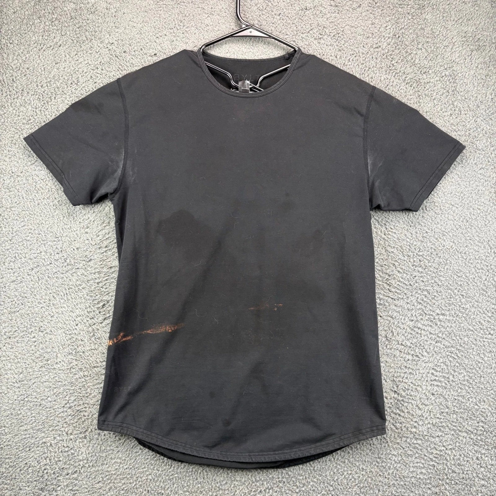 BYLT Premium Basics Mens Drop Cut Short Sleeve T-Shirt Black Size Medium