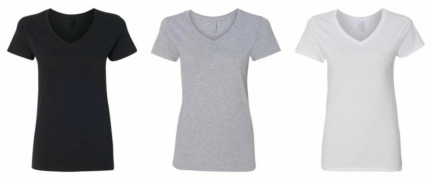 Faded Glory Women's 100% Cotton T-Shirt Blank Short Sleeve Plain Tee L-2XL