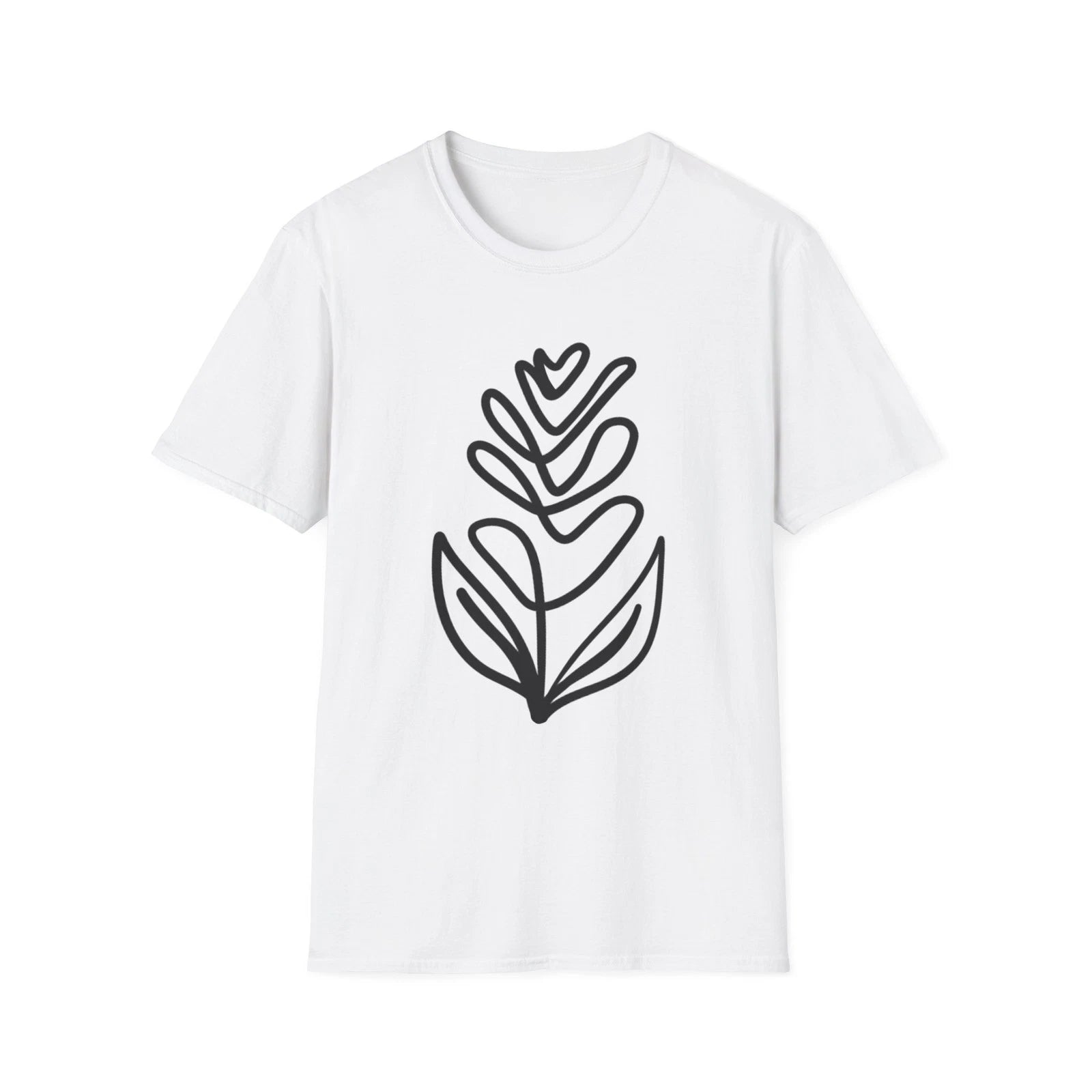 Minimalist Floral T-Shirt Nature Lover Gift, Casual Wear