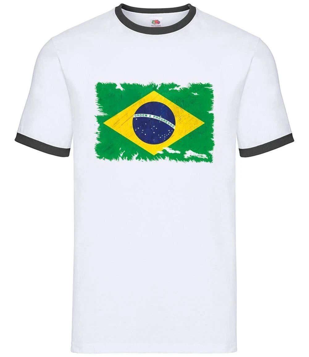 Brasile Grunge Stile Bandiera - Uomo Suoneria - Brasiliano Paese