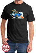 Shelby Cobra Exotic Car Cartoon Color Tshirt NEW FREE SHIPPING