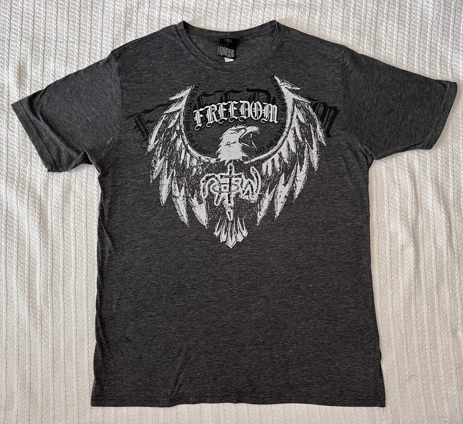 VTG NOTW Not Of This World Y2K Jesus Shirt Men’s XL 23” X 30” Gray Grunge
