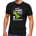 Mens T-Shirt Corona Dinosaur Hand Wash T-Rex Irony Saying Funny