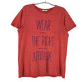 LEE Round Neck Red Regular T-Shirt Men Size L