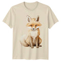 Cute Watercolor Fox Woodland Animal T-Shirt Fox Lovers Wildlife Birthday Gift