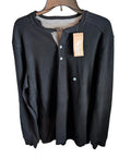 Eddie Bauer Men’s Ultrasoft Thermal Henley Black (Size Medium)