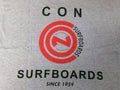 CON SURFBOARDS SANTA  MONICA, CALIFORNIA SINCE1959 CLOSE OUT SALE T-SHIRT. NEW!