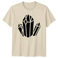 Minimalist Crystal Facets Design T-Shirt Geometric Art Gemstone Birthday Gift