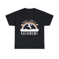 Peace Love And Rainbows Graphic Tee Shirt, S-5XL