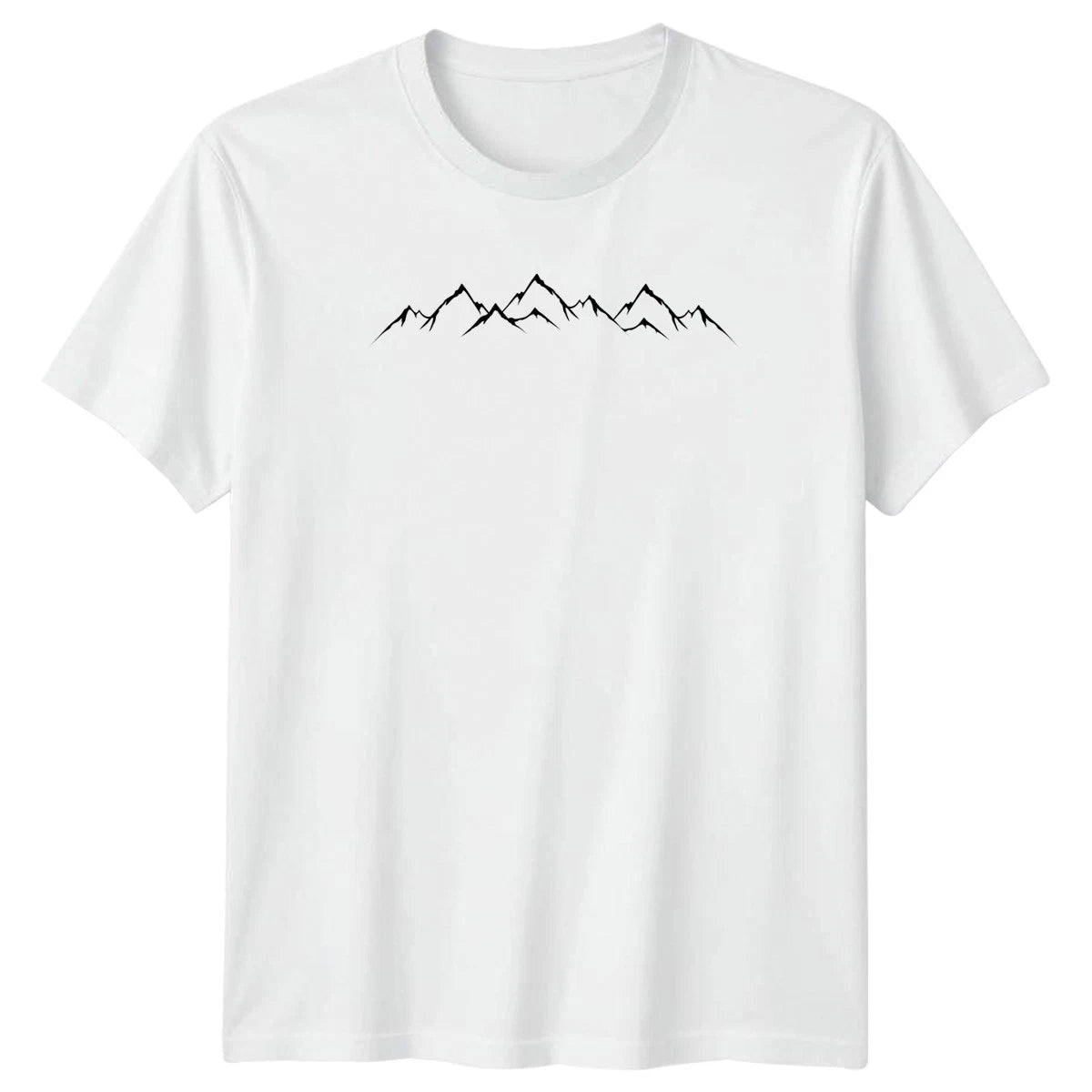 Mountain Range Silhouette Minimalist Outdoors T-Shirt Hiking Adventure Gift