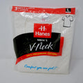 NEW NOS 90s Hanes Mens V Neck 100% Cotton T Shirts 3 Pack 1997 L 42-44 Sealed
