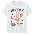 Spooky And Cute Womens T-Shirt Cute Halloween Gift For Her