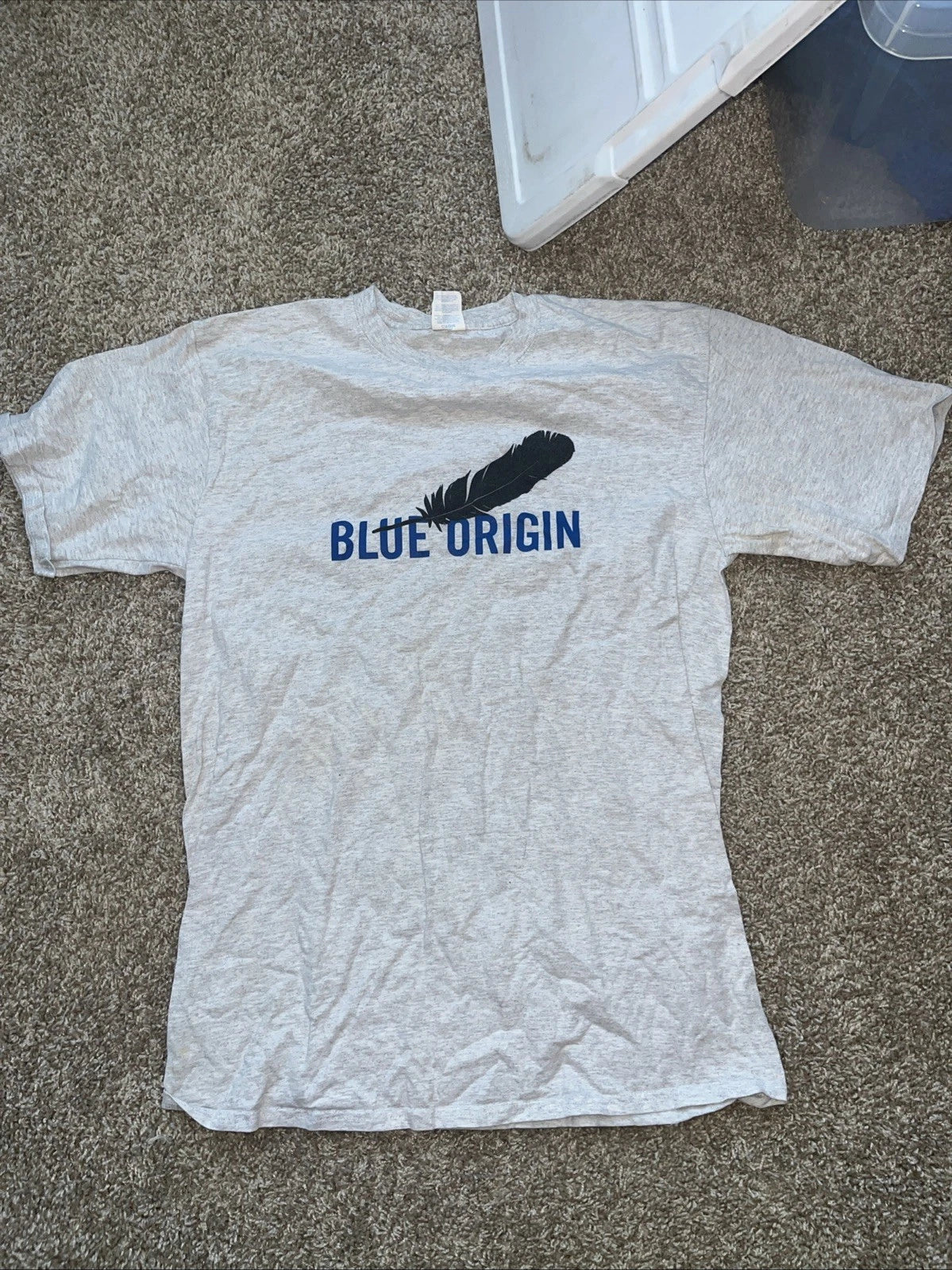 Blue Origin Grey Tshirt Large Feather #HH