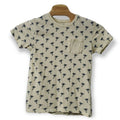 Creative Destruction Palm Tree Mens T Shirt Med Yellow Short Sleeve Pocket Tee