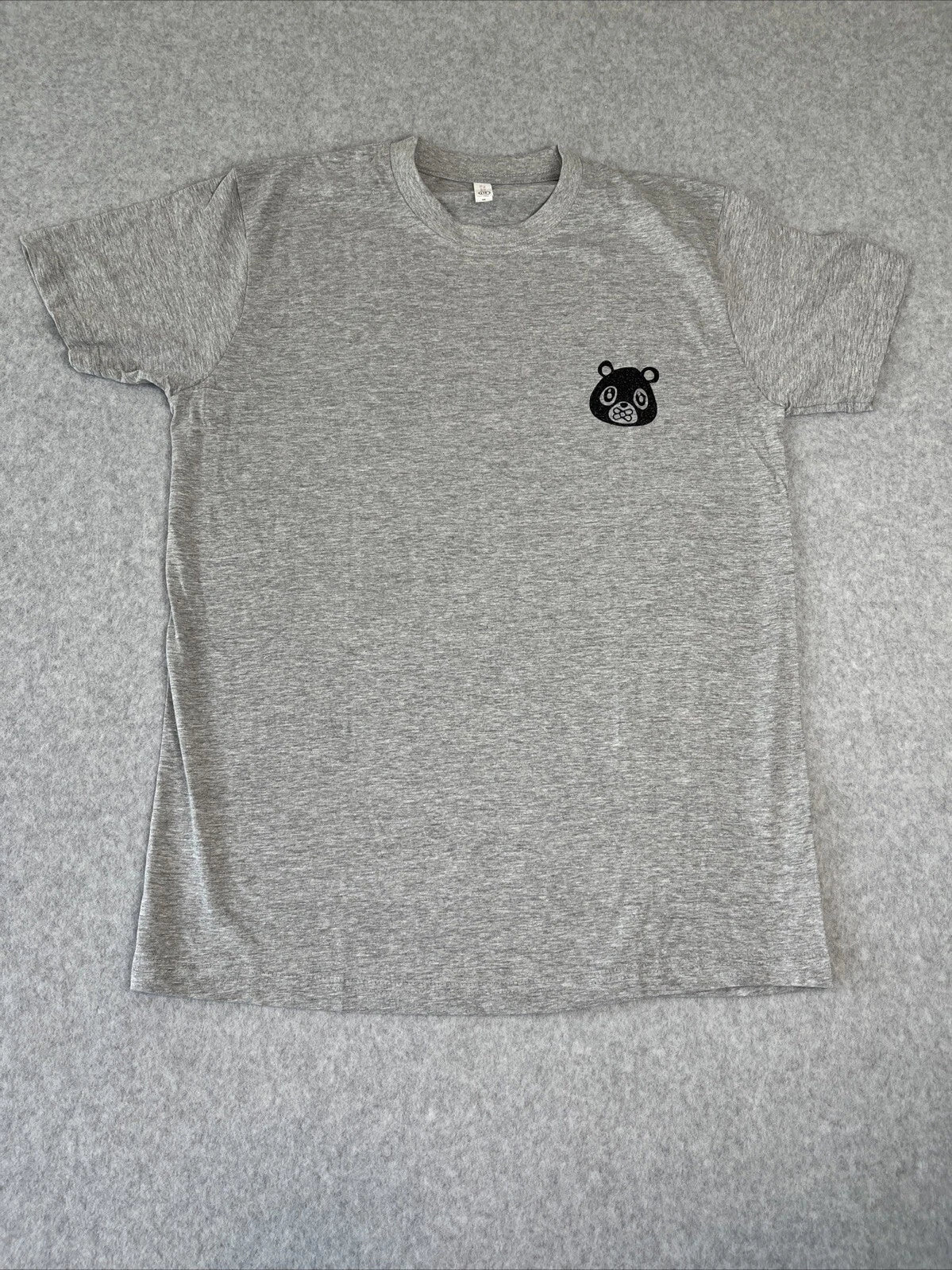 OWNYC Teddy Bear Rhinestone Shirt Men’s Size Medium Streetwear NYC Grey