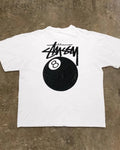 Nagelneu Stüssy 8 Ball Tee Weiß T-Shirt Größe L Streetwear